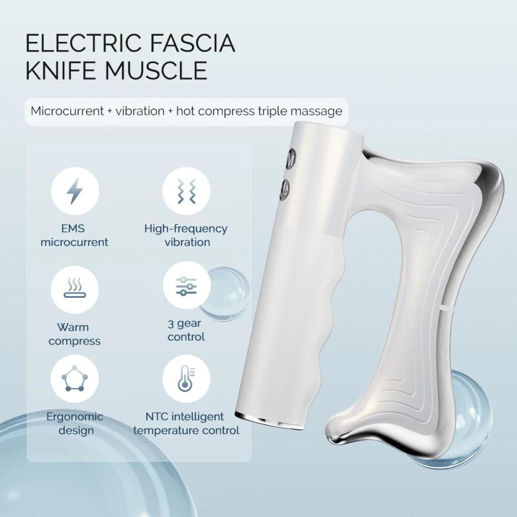 Electric Fascia Knife Vibration Body Massager 10500RPM high vibration massage Massager Warm Body Lifting Blade Comb Massage Tool - AliExpress